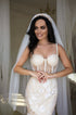 Wedding dress with train lace Open back dress